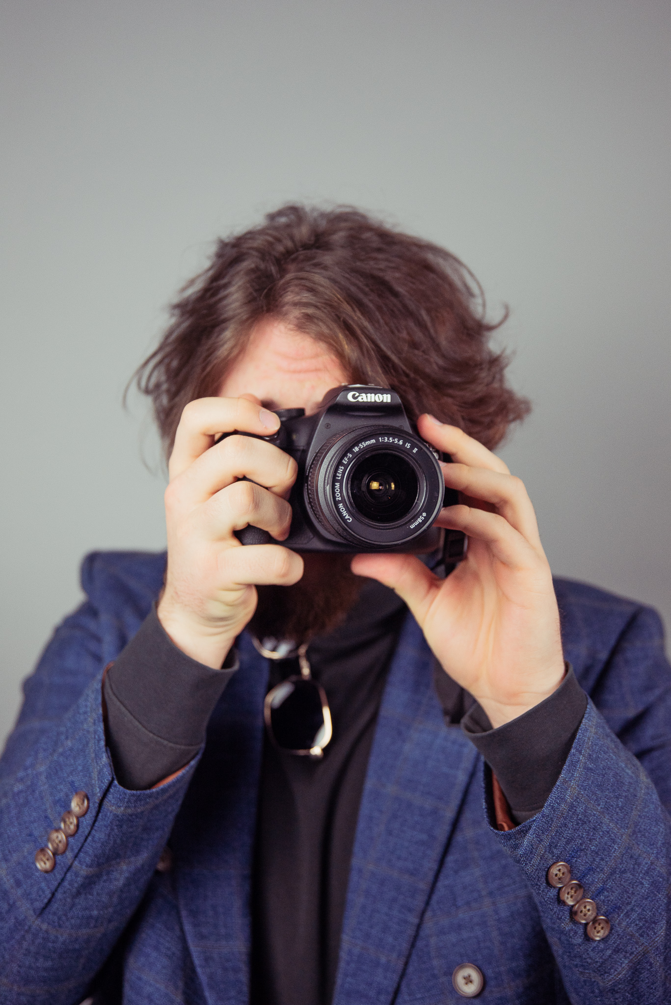 Freelance photographer taking a picture