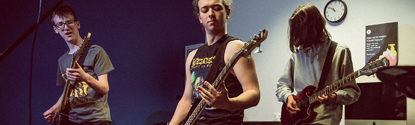 A band performing
