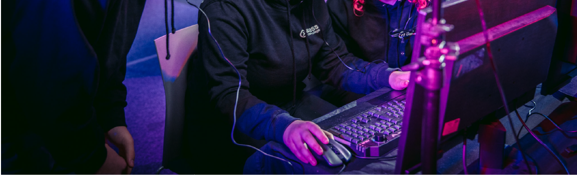 A person working at a computer