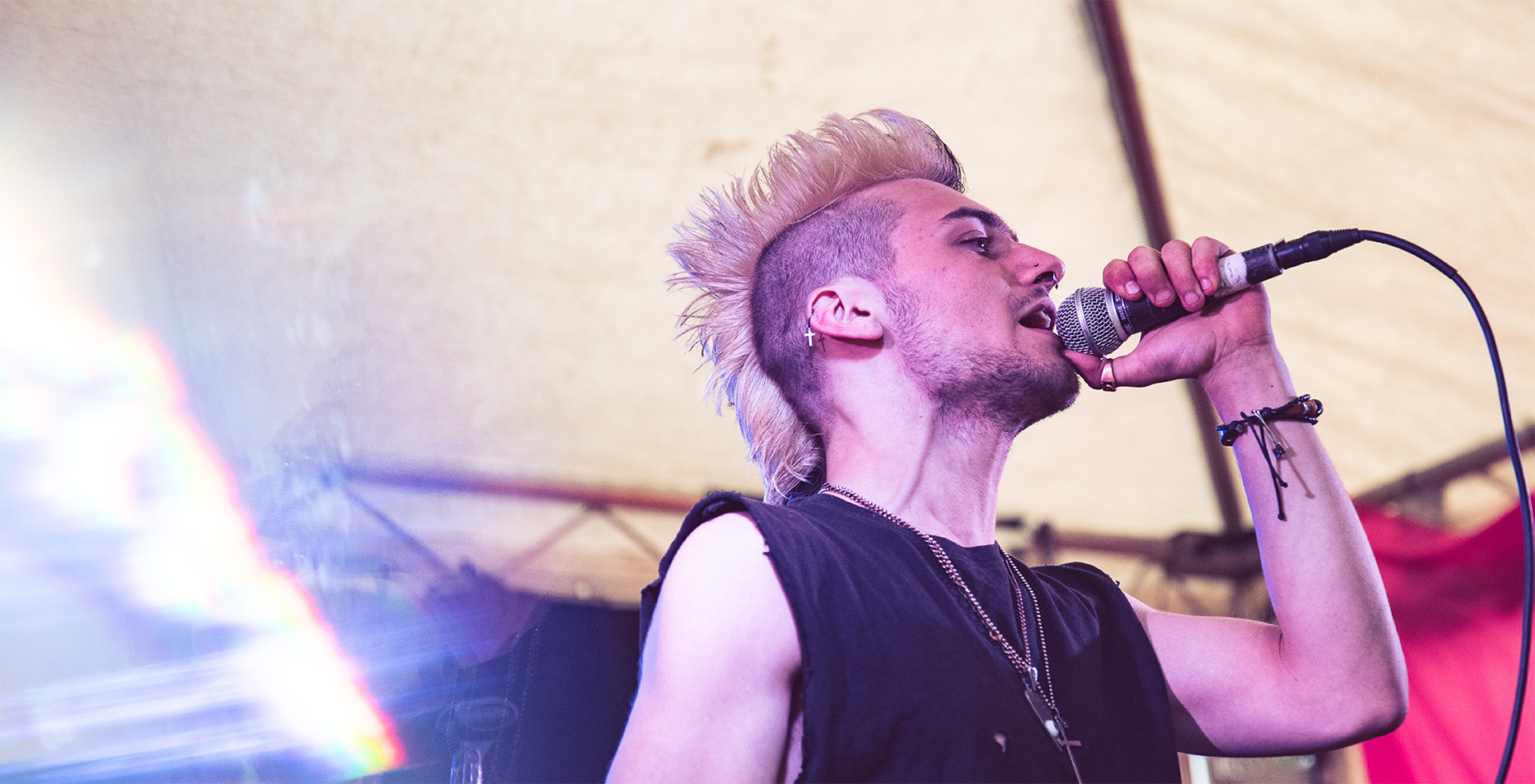 A person performing on stage