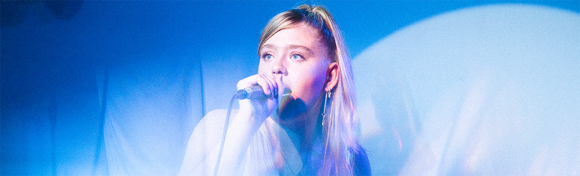 A female singing