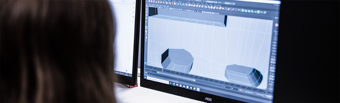 A person working at a computer