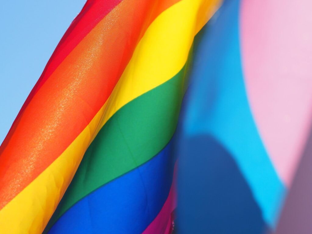 A rainbow flag