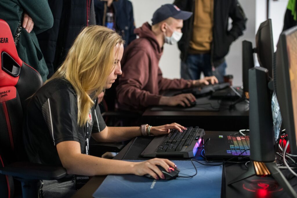 Can I study a BTEC in esports? 2 Esports student playing on video game