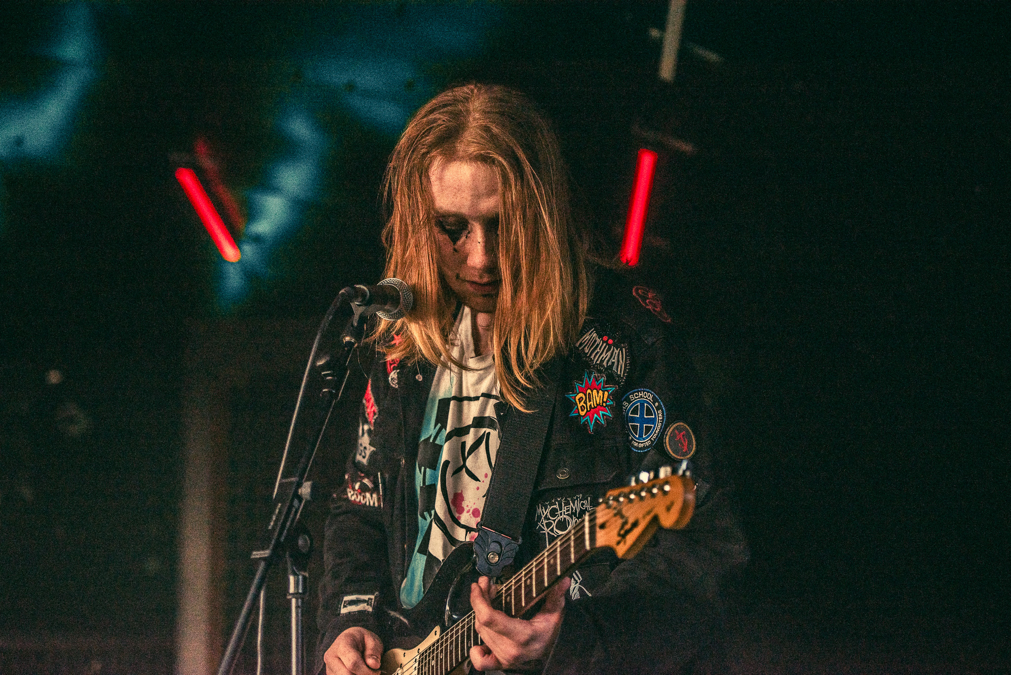 Guitarist performing on stage