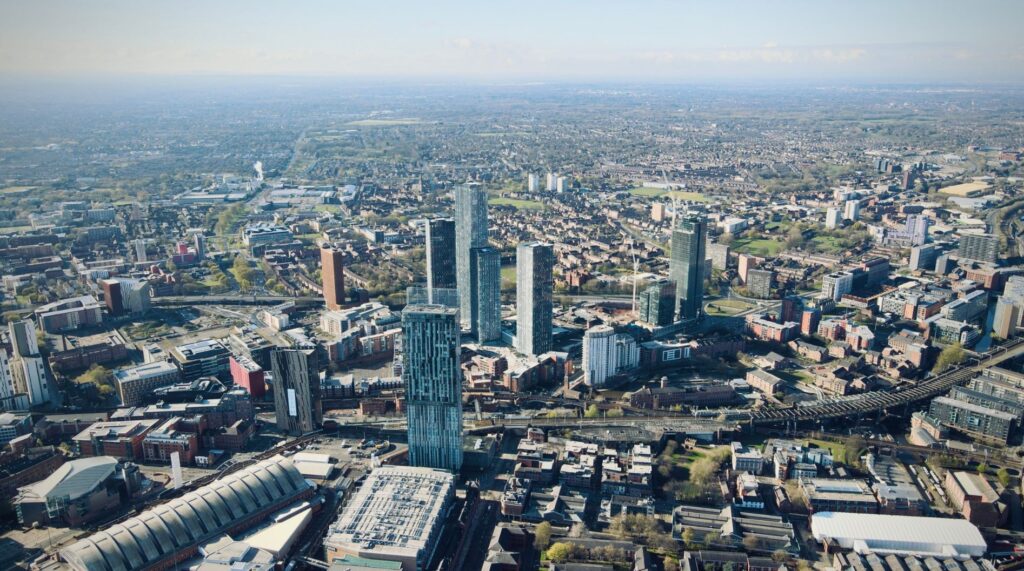 Manchester city centre skyline