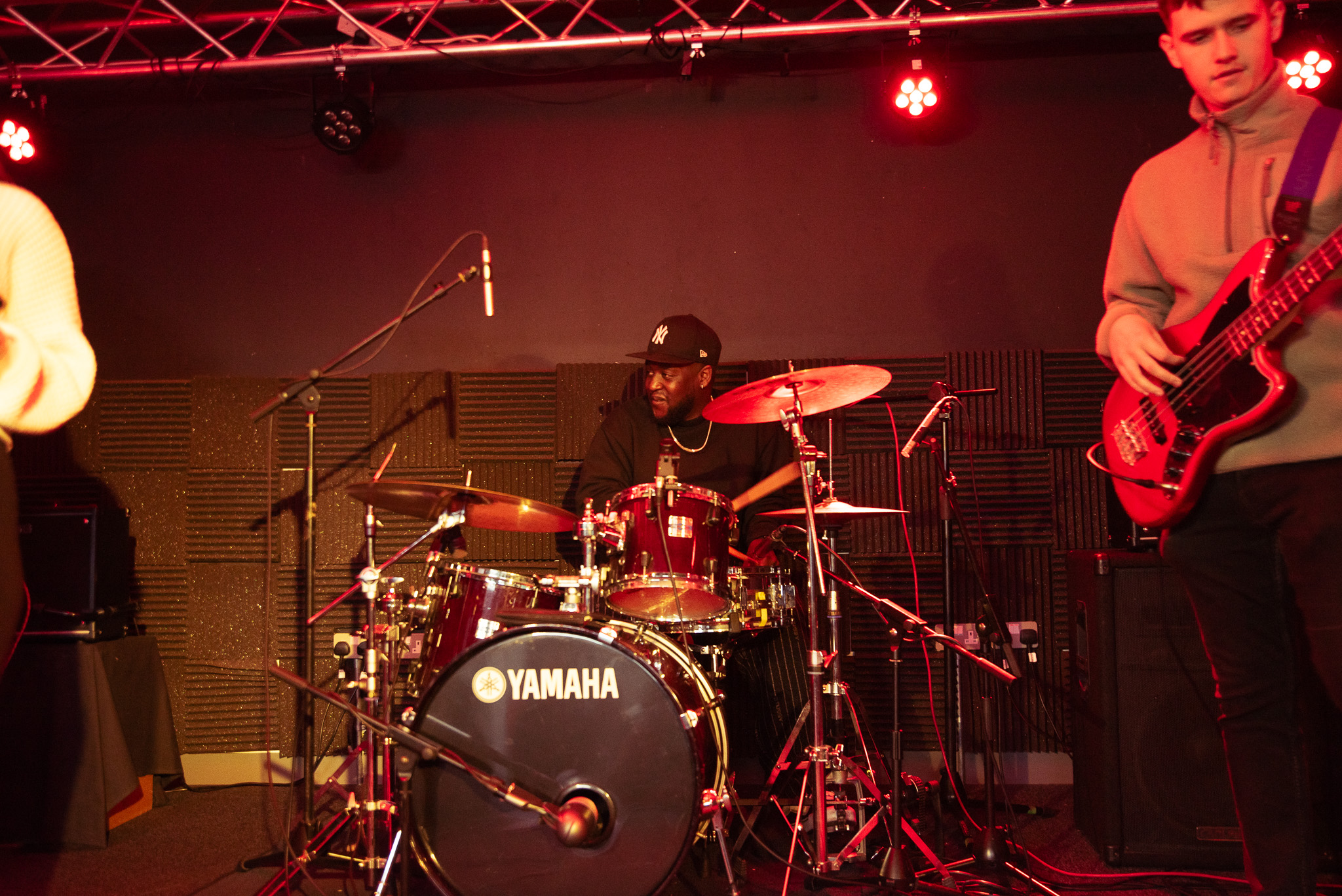 Femi Koleoso playing drums