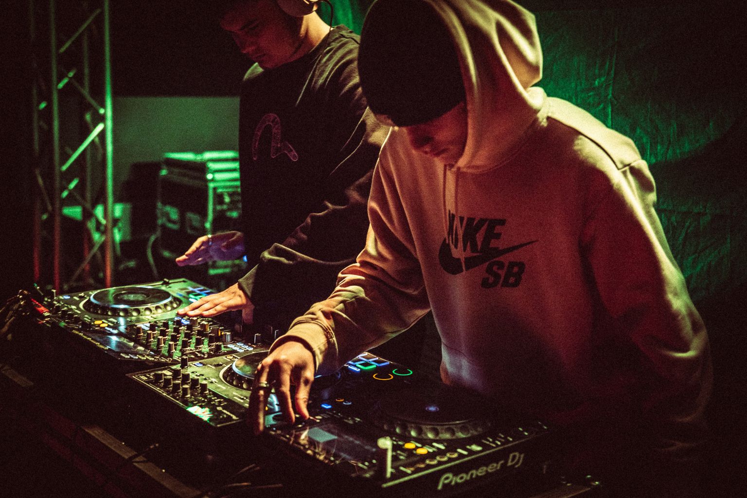 Music students DJing at Access Creative College London