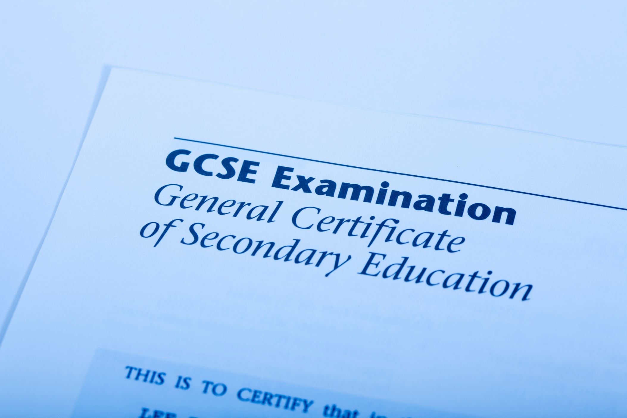 GCSE certificate