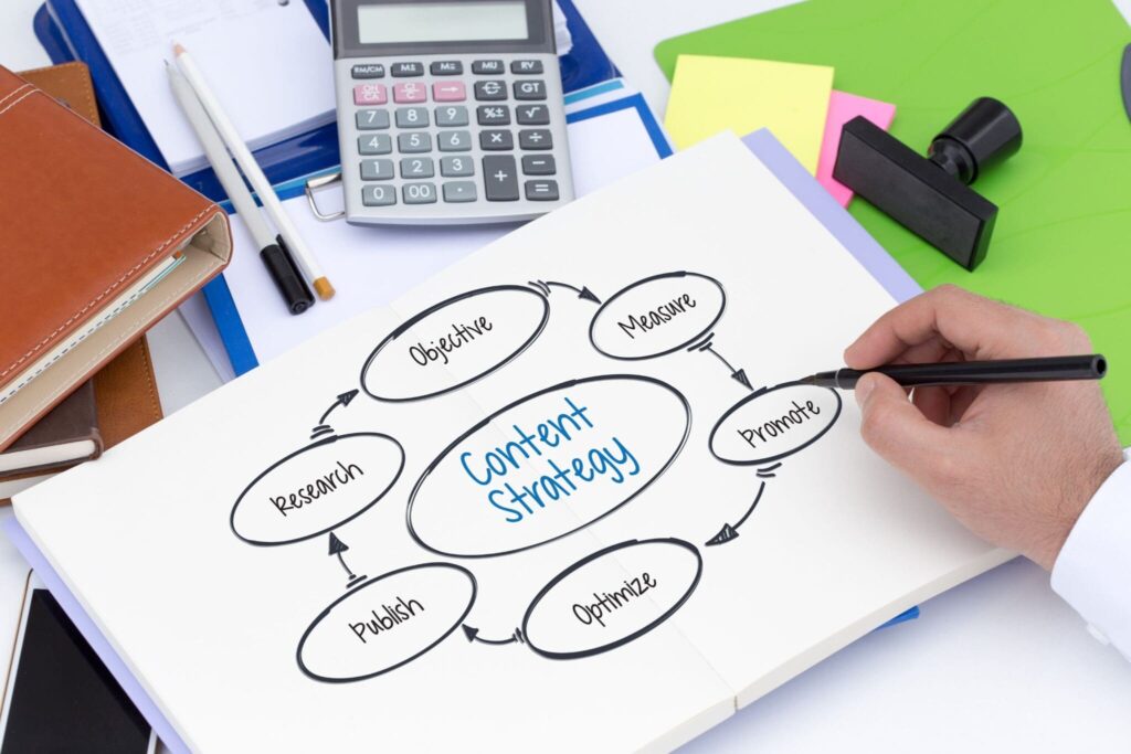 15 potential career paths in content creation 3 Content strategy concept on paper
