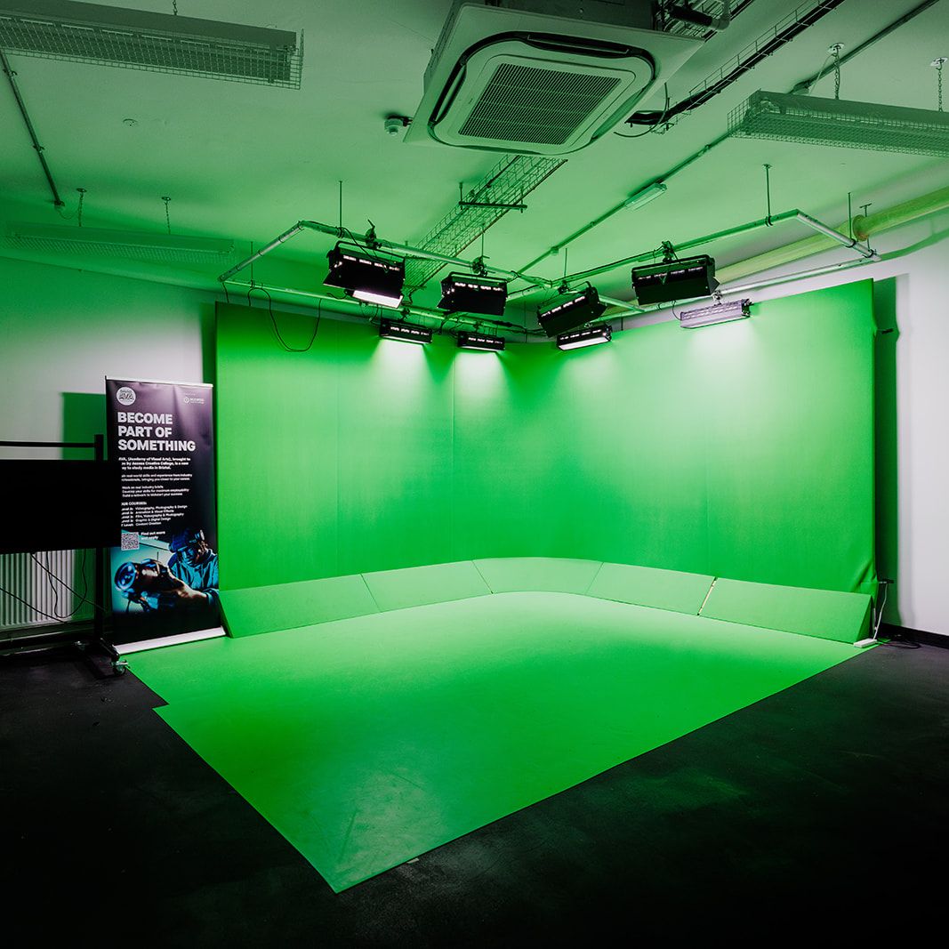 Access Creative College Bristol green screen room