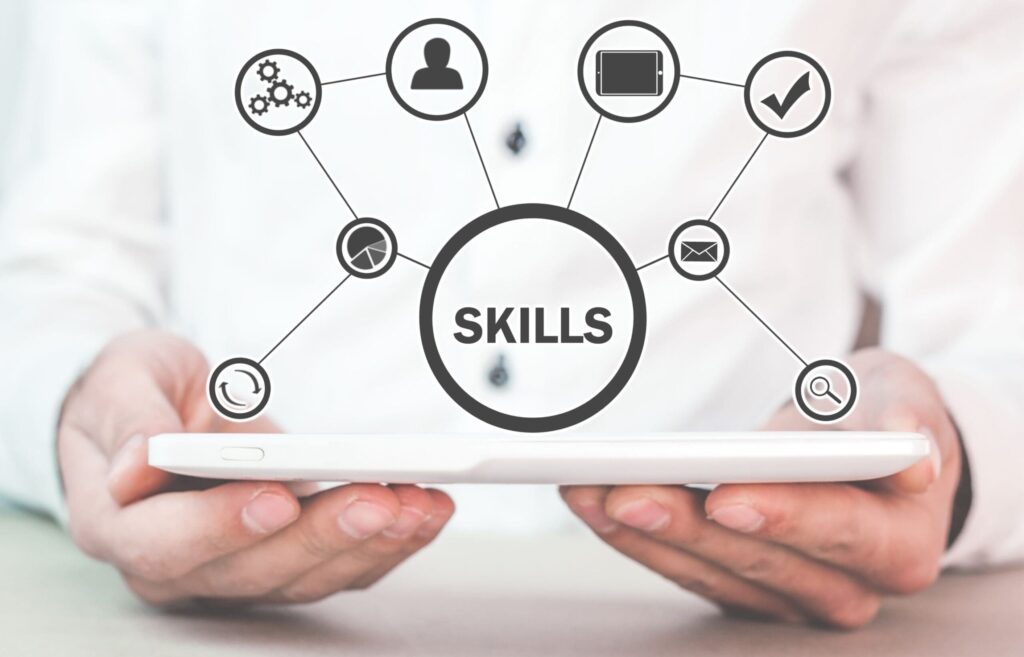 Crafting Your First CV: A Step-by-Step Guide for College Students 7 Key skills graphic
