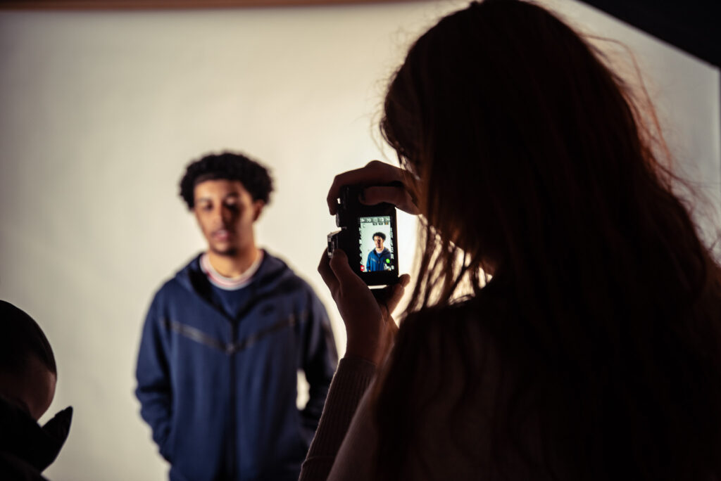 What skills do you need as a content creator? 4 Content Creation student capturing content