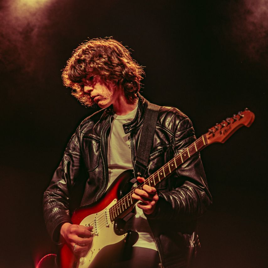 Guitarist at work