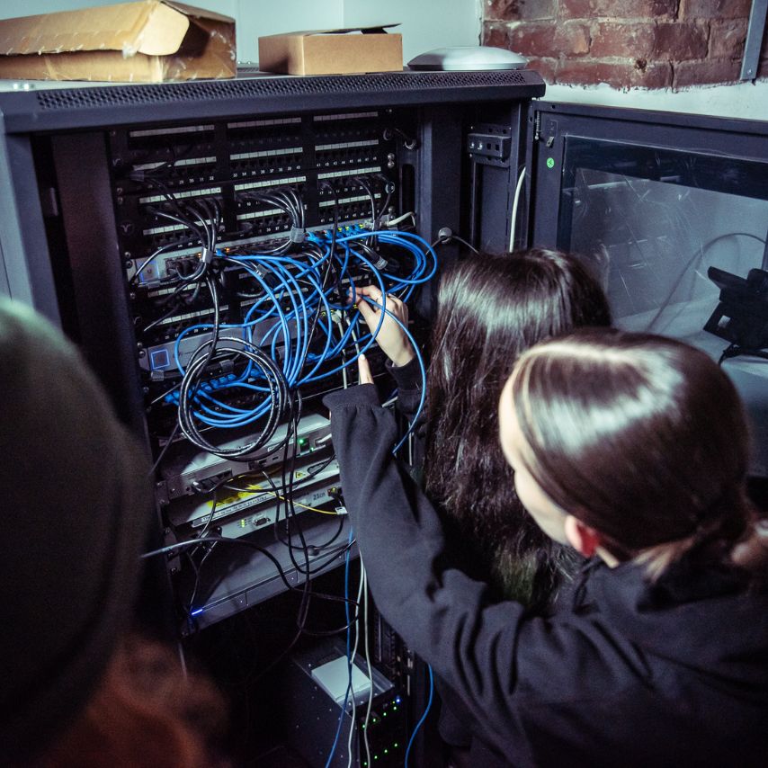 Network Engineer at work