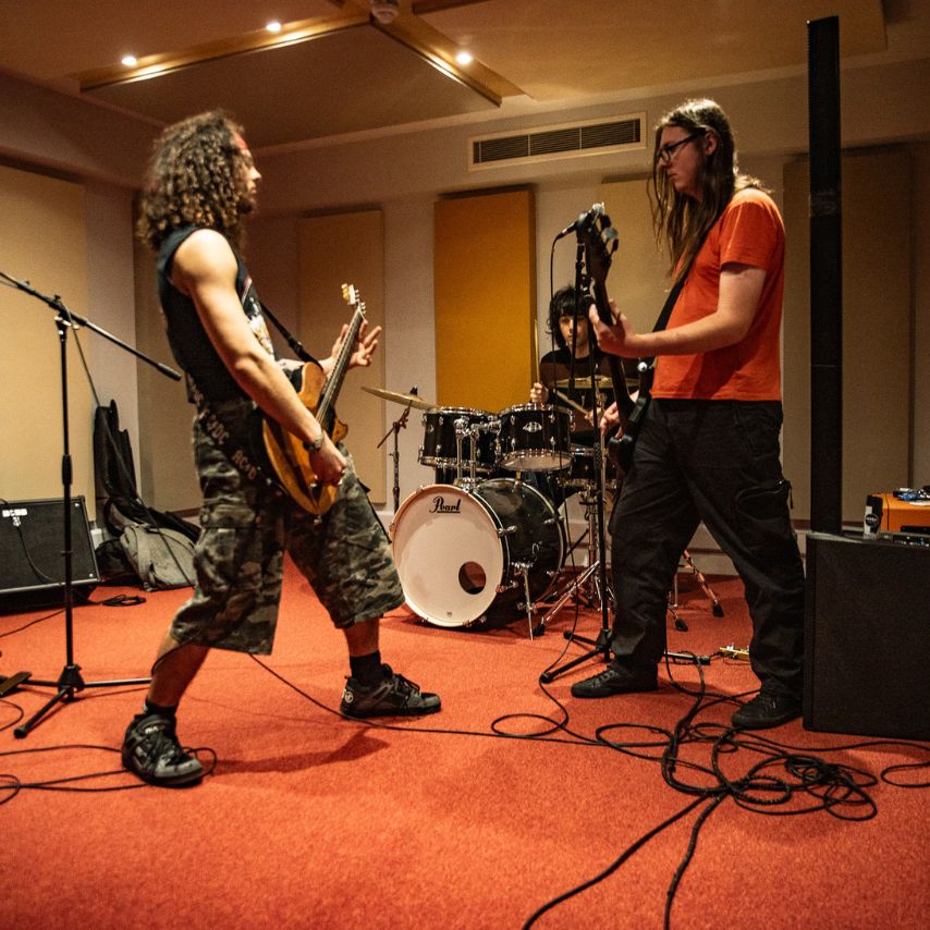 Rock Band in Studio