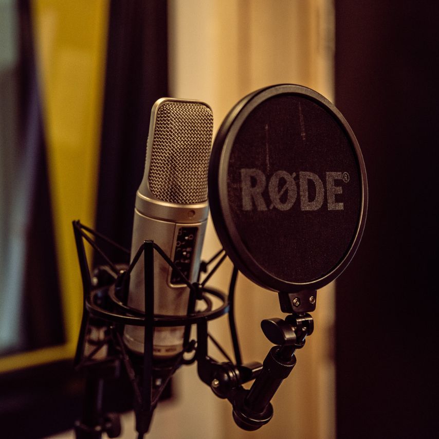 Vocalist microphone at Access Creative College