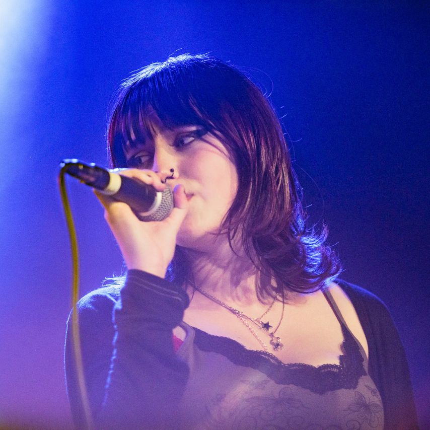 Vocalist on stage