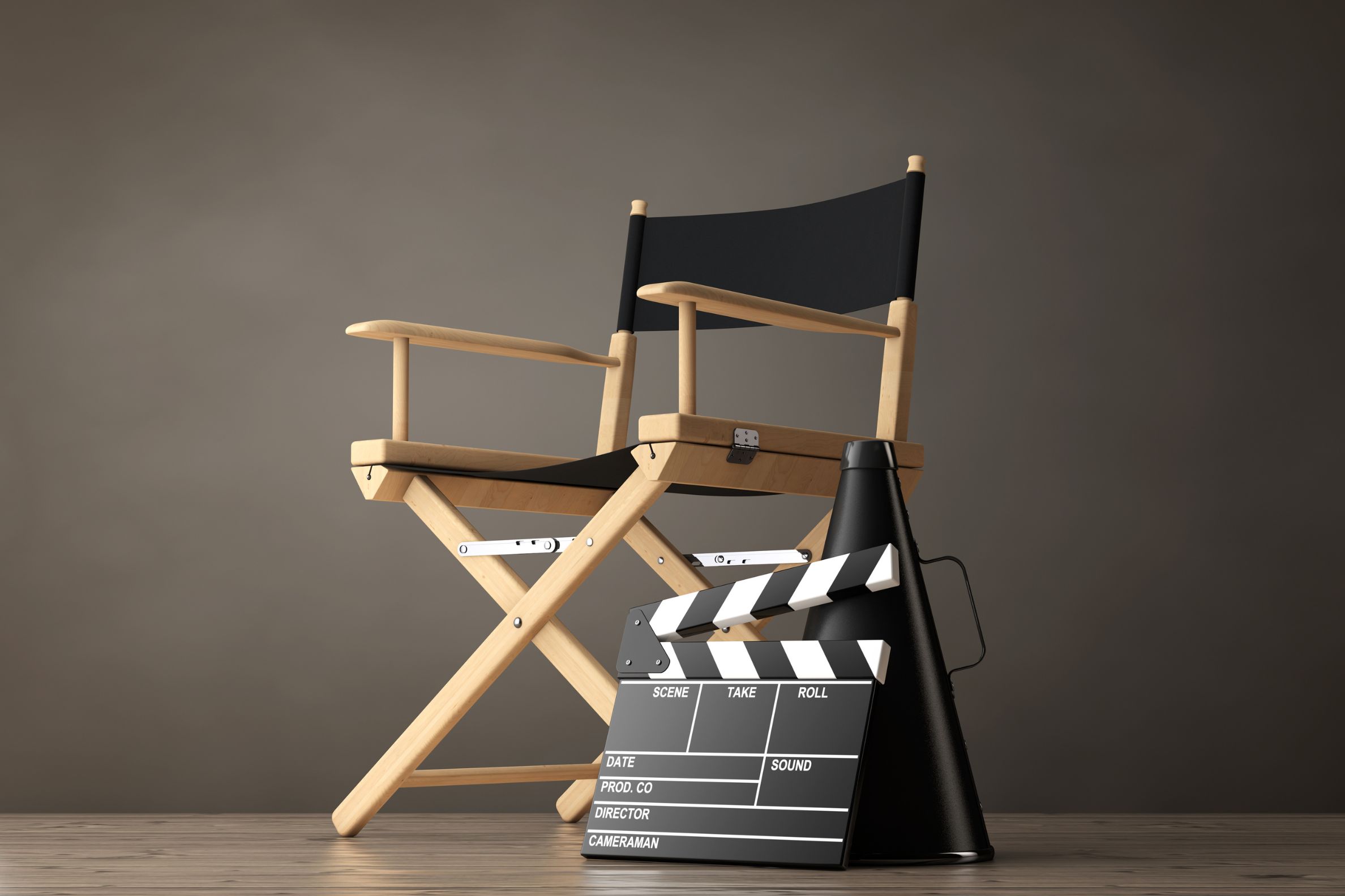 Directors chair and clapperboard