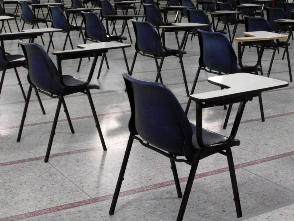 Exam hall seats