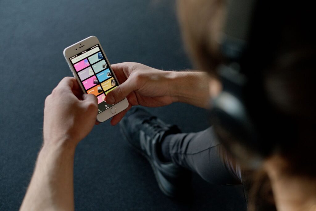 Music streaming app on phone