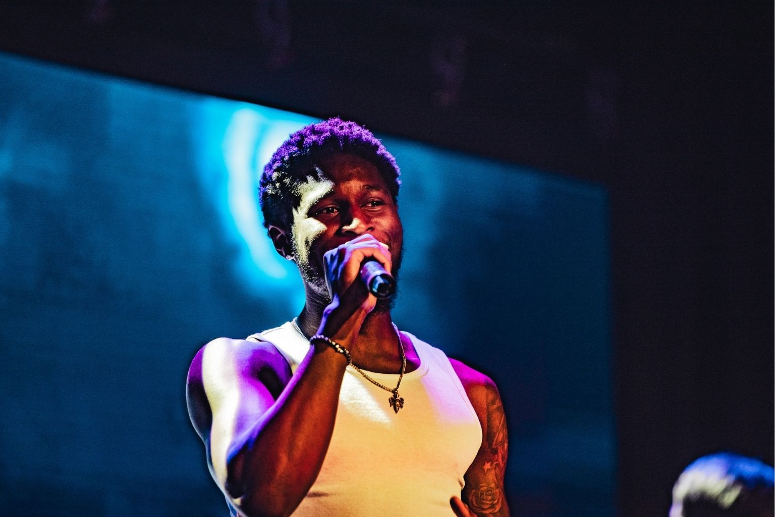 Solo artist on stage