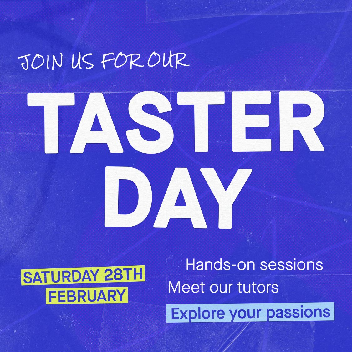 February Taster Day 2026 - Web Tile