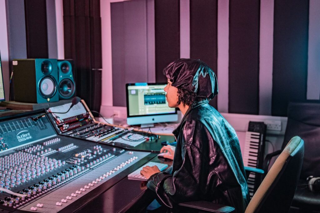 Access Creative Birmingham student on the decks